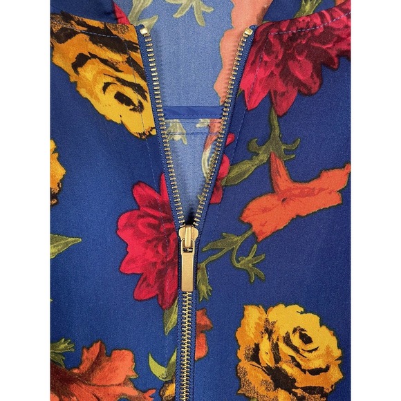 SUSAN GRAVER Jacket Women's Size L Floral Full Zip Long Sleeve With Pockets - Picture 3 of 11